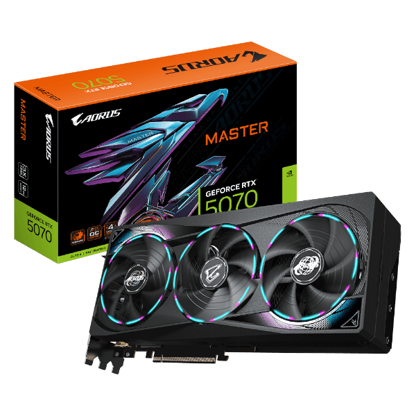 כרטיס מסך GIGABYTE AORUS GeForce RTX 5070 MASTER 12G