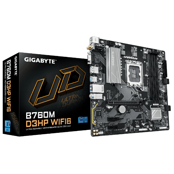 לוח אם GIGABYTE B760M D3HP WIFI6 mATX עם חיבור DP HDMI VGA