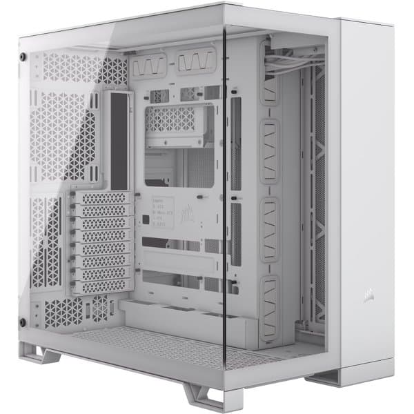 מארז Corsair 6500X Mid-Tower E-ATX עם זכוכית מחוסמת לבן