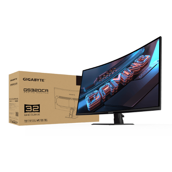 מסך קעור Gigabyte GS32QCA SS VA 1ms 2K QHD 180Hz FreeSync