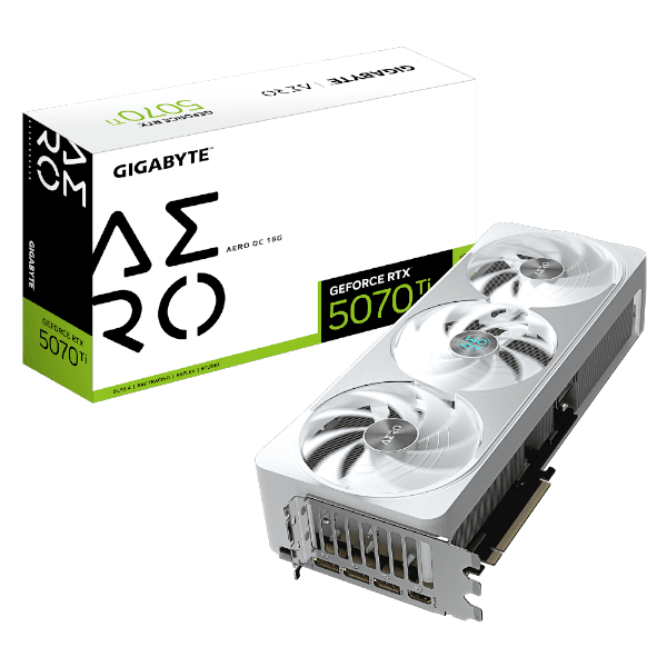 כרטיס מסך GIGABYTE GeForce RTX 5070 Ti AERO OC 16G – גרפיקה מרהיבה