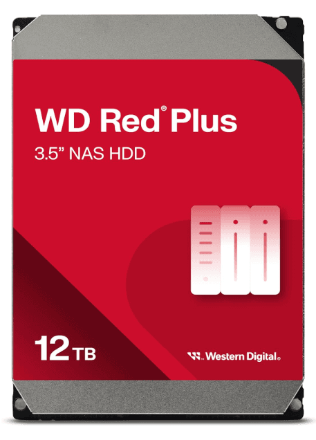 דיסק קשיח פנימי 3.5" Western Digital 12TB HDD Red Plus 512MB Cache
