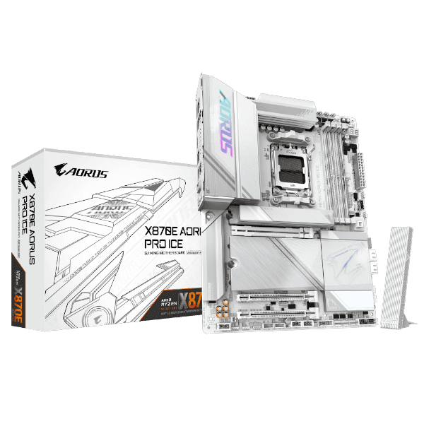 לוח אם GIGABYTE X870E AORUS PRO ICE ATX DDR5 WIFI7 AM5 2.5GBE LAN
